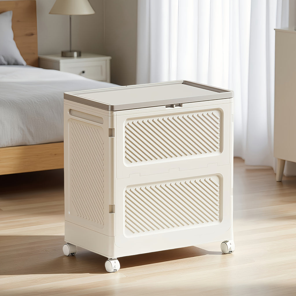 Clothes Storage Cabinet, Household Foldable Large-capacity Clothes Storage Box, Flip-top Bedside Storage Cabinet, Suitable For Quilts, Clothes, Shoes, Home Storage