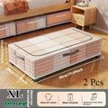 Heavy Duty Under Bed Storage Box with Lockable Lid And Smooth Casters PVC Frame with White Panels Multi Drawer Clothing And Blanket Storage Box Space Saving Heavy Duty Storage Durable PVC Cabinet Under Bed Storage, Under-Bed Storage